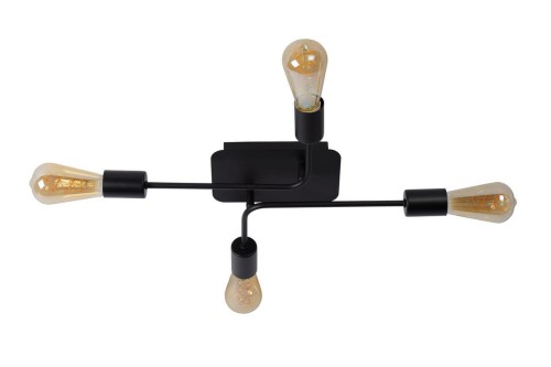 Lucide LESTER Czarna 4xE27 Lampa sufitowa 21118/04/30 21118/04/30