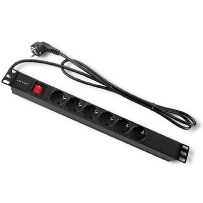 QOLTEC Listwa Rack 54468 2 m) Czarny