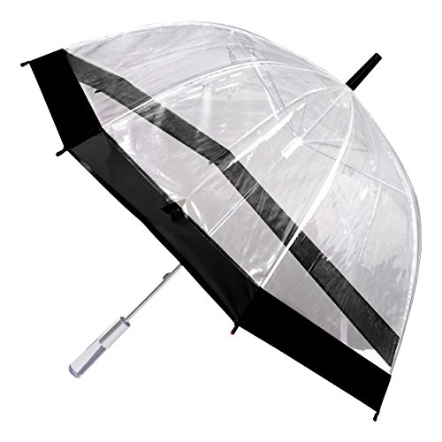 Parasol przeciwdeszczowy w kształcie kopuły, 90 cm, biały/czarny/różowy/liliowy