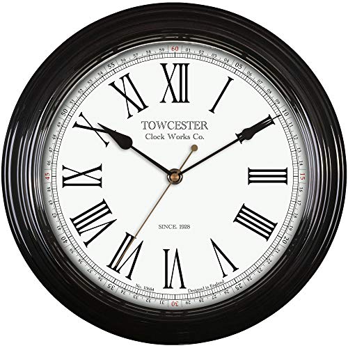 Towcester Clock Works Co. Acctim 26703 Redbourn zegar ścienny, czarny 26703