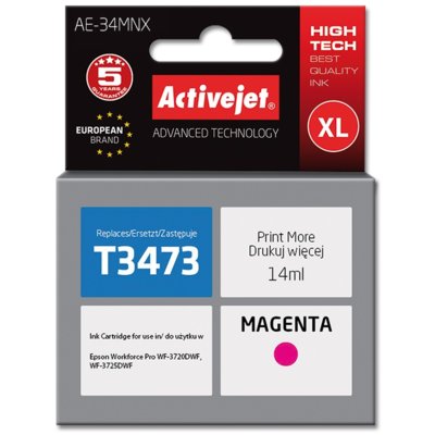 ActiveJet Tusz AE-34MNX do drukarki Epson zamiennik T3473 supreme 14ml magenta) AE-34MNX