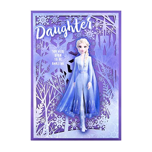 Kartka świąteczna dla córki ze znakiem rozpoznawczym - wycięty laserowo wzór Disney Frozen II