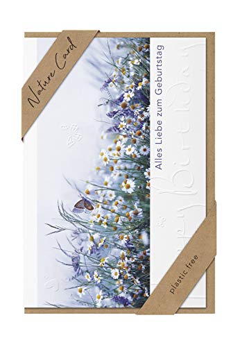 BSB bsb Kartka urodzinowa życzenia urodzinowe  natura Card  kwiecista łąka  koperta z papieru typu kraft 691011-2