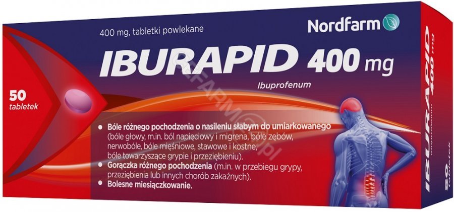 Lek Iburapid przeciwbólowy 50 tabletek