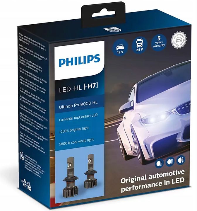 Opinie o Philips żarówki H7 LED Ultinon Pro9000 +250%