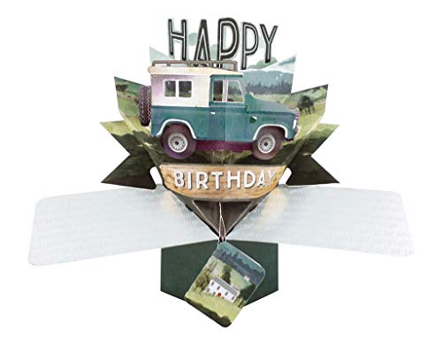 Second Nature Pop Ups Second Nature Birthday Land Rover 4x4 SUV kartka okolicznościowa Pop Up - POP175 POP175A