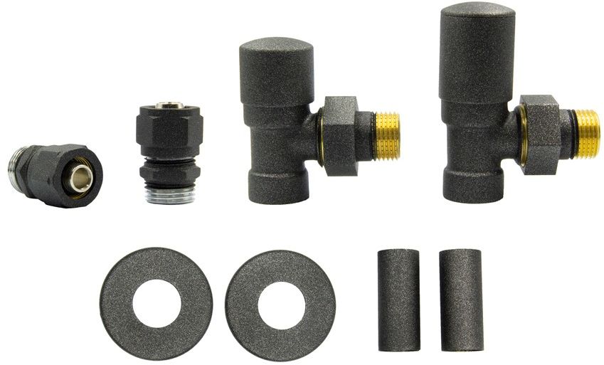 Varioterm Zawory regulacyjne kątowe SWING All in One - antracyt alu-pex - PEX 16 mm AZIS15/FK(PEx)