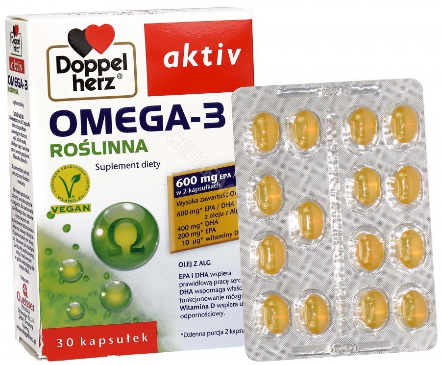 Queisser Pharma GMBH & CO. Doppelherz Aktiv Omega-3 Roślinna 30 kapsułek 3775761