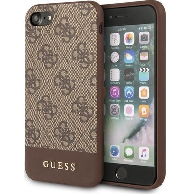Guess 4G Bottom Stripe Collection Etui iPhone SE 2020 8 7 brązowy 10_17107