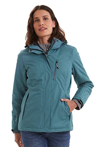 Killtec Damska kurtka funkcyjna Nira z odpinanym kapturem niebieski niebiesko-zielony 50