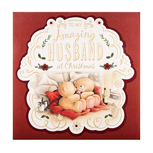 Hallmark Kartka świąteczna dla męża ze znakiem rozpoznawczym  uroczy wzór Forever Friends