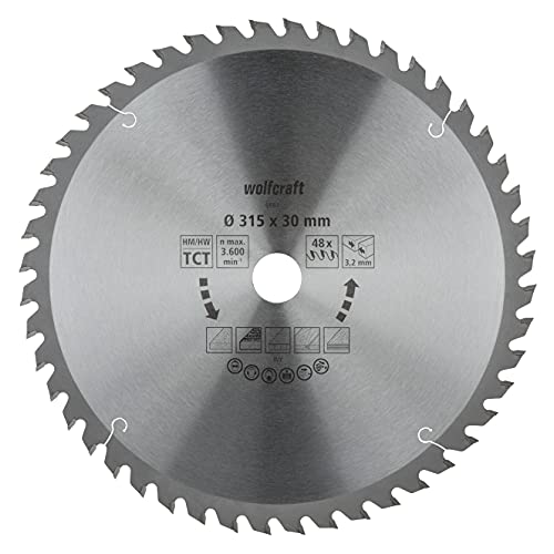 WOLFCRAFT tarcza tnąca do drewna - seria pomarańczowa, Średnica (mm): 315, Sz (6684000)