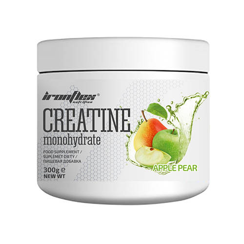 IRONFLEX Creatine Monohydrate - 300g - Monohydrat Kreatyny - Apple Pear - Kreatyny