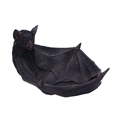 Nemesis Now Winged Watcher nietoperz uchwyt na biżuterię naczynie z żywicy, czarna, 24,1 cm