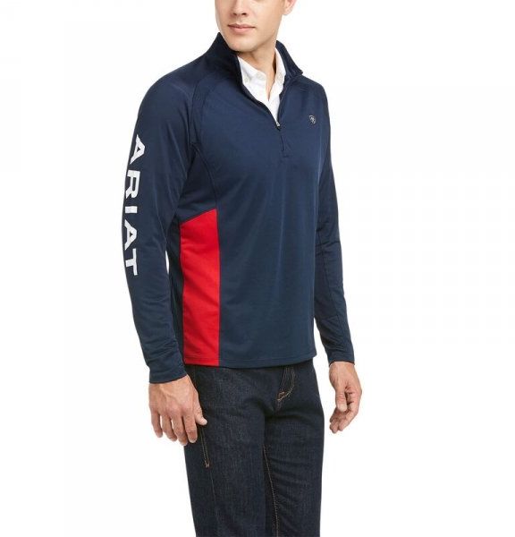Ariat Bluzka męska SUNSTOPPER TEAM SS21 - navy