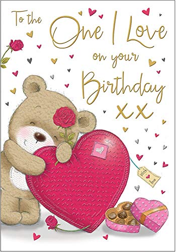 Regal Publishing Kartka urodzinowa One I Love - 23 x 15 cm - królewskie wydawnictwo, C80031 C80031