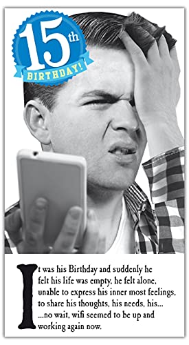 On The Ceiling WiFi M, karta z życzeniami na 15 urodziny, 130 x 235 mm, ZVW6979 ZVW6979