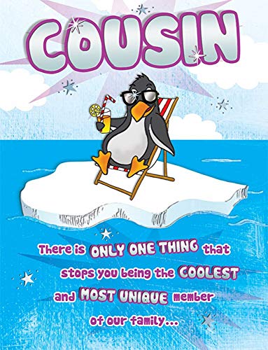 Humour Kartka urodzinowa Kuzyn – 20 x 15 cm – pozdrowienia Piccadilly, A10261