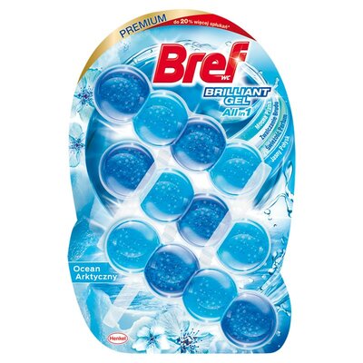 Bref Kostka do WC Brilliant Gel All in 1 Ocean Arktyczny 3x42g