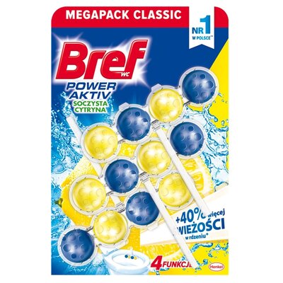 Henkel Bref Power Aktiv Lemon Zawieszka do muszli WC 3 x 50 g (HAN03687)