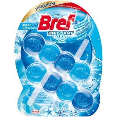 Bref Kostka do WC Brilliant Gel All in 1 Ocean Arktyczny 2x42g