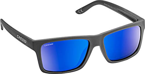 Cressi Unisex-Adult Bahia Sunglasses Sportowe okulary przeciwsłoneczne ,Węgiel/Niebieski Obiektyw lustrzany Czerwony ,Jeden rozmiar ,XDB100607