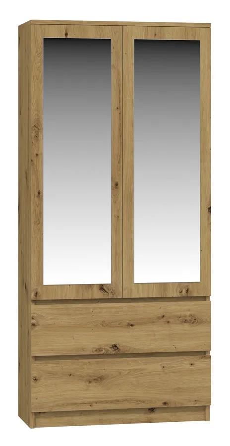 Nowoczesna szafa z szufladami dąb artisan W3-L07