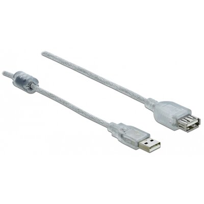 Przedłużacz Usb-a M/f 2.0 3M Przezroczysty
