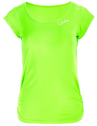 WINSHAPE Winshape damska koszulka z krótkim rękawem Winshape Slim Style Fitness Yoga Pilates Tanktop zielony zielony neonowy X-L AET106-NEON-GRUEN-XL