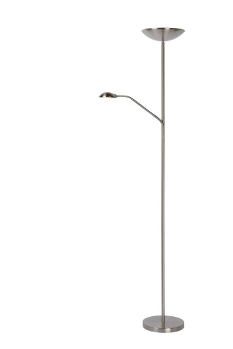 Lucide Lampa podłogowa lucide Zenith-średnica 24,5 cm-LED, metalowe, zintegrowana, 20 W, satyna chrom, 1 x 1 x 180 cm 19791/24/12