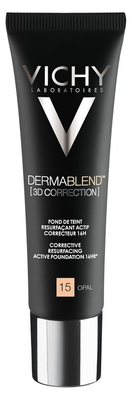 Vichy Dermablend 3D Correction podkład korygująco-wygładzający SPF 25 odcień 15 Opal Corective Resurfacing Active Foundation 16 hr 30 ml