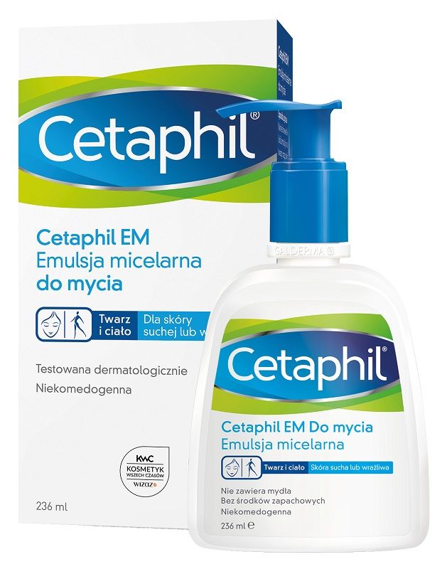 Cetaphil GALDERMA POLSKA SP. Z O.O. EM Emulsja micelarna do mycia z pompką 236ml