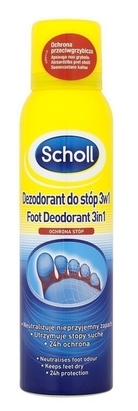 Scholl Fusspilz Schutz Zapobieganie grzybicy: dezodorant do stóp 3w1 150ml