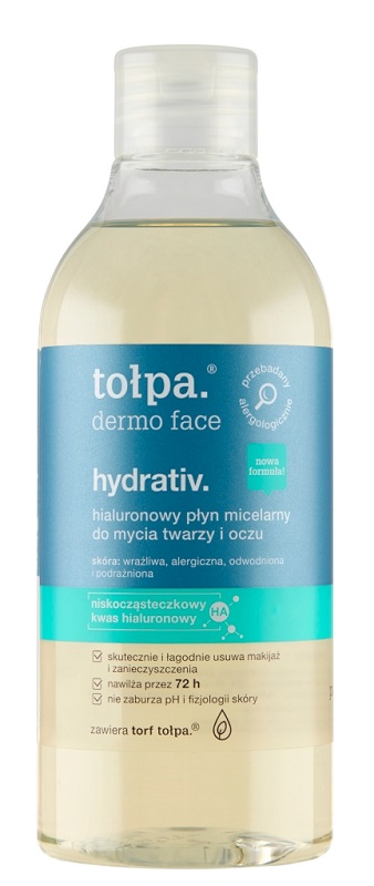 Tołpa Dermo Face Hydrativ nawilżająca woda micelarna do twarzy i okolic oczu Refreshes Soothes Irritation 400 ml