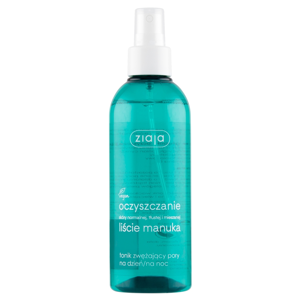 Ziaja Oczyszczanie Liście Manuka Tonik zwężający pory na dzień i noc 200ml