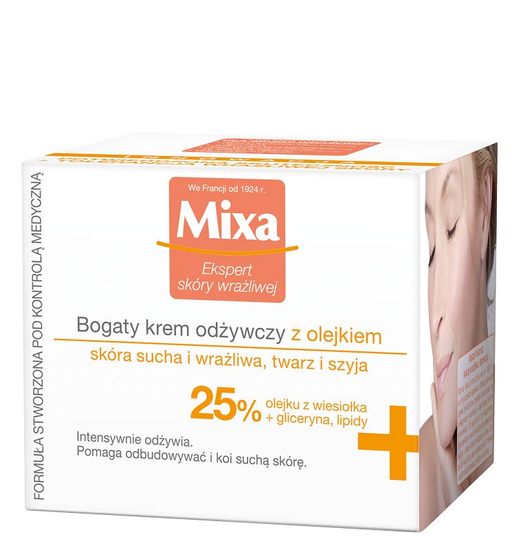 MIXA Bogaty krem odżywczy 25% oleju z wiesiołka i nawilżających składników 50ml