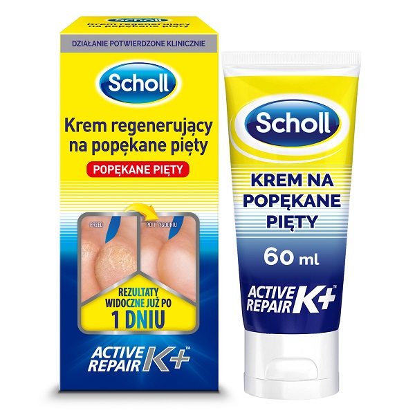 Scholl Active Repair K+ Krem Regenerujący popękane pięty 60ml