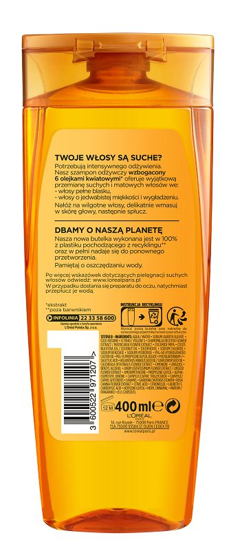 Loreal Elseve Magiczna moc olejków - Szampon odżywczy 400ml