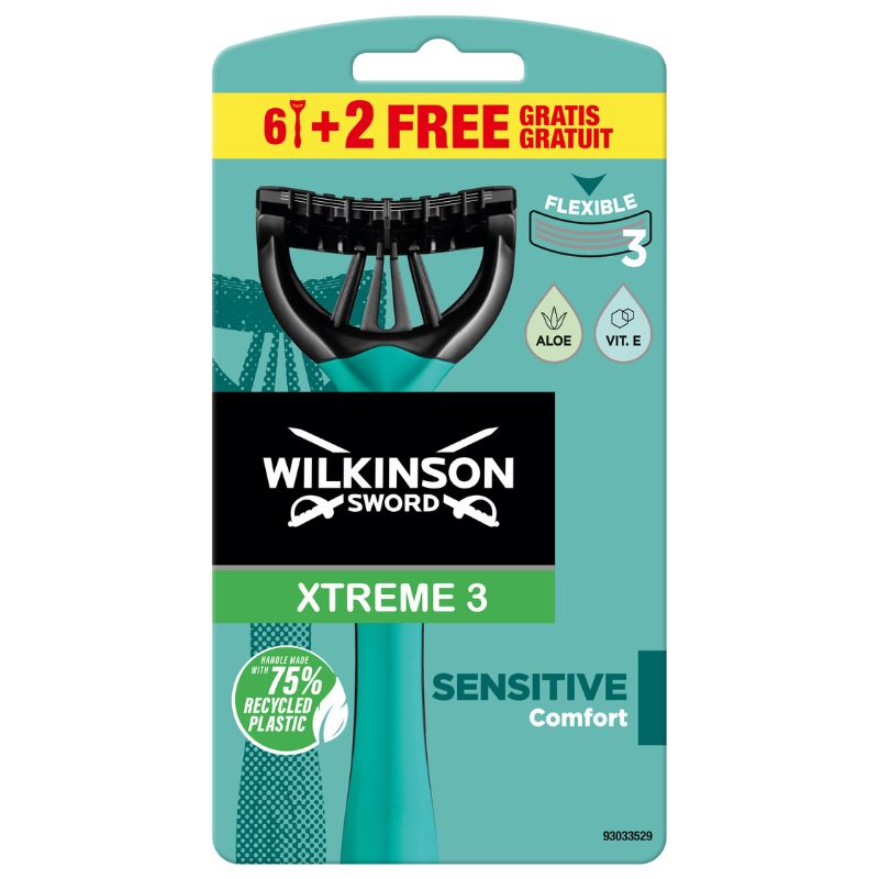 Wilkinson Maszynka do golenia Xtreme3 Sensitive 6 + 2 szt. Gratis