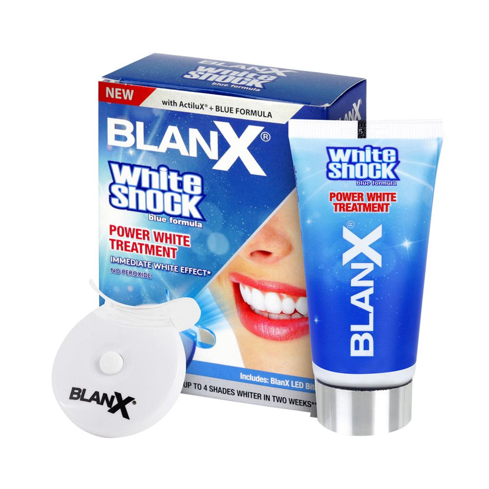 A.B.BERREN-HANDLOWY SP. Z O.O. BLANX WHITE Shock Intensywny System Wybielający 50ml + BlanX LED