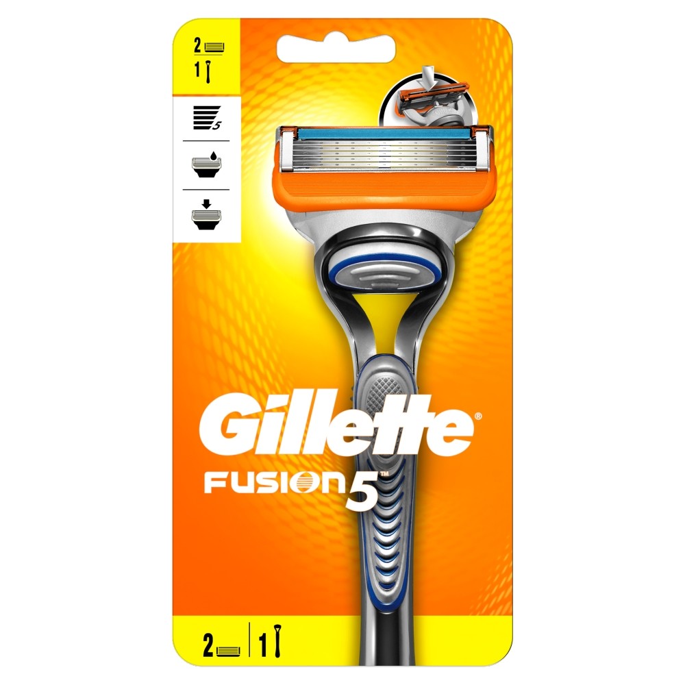 Gillette Fusion M) maszynka do golenia + 2 wkłady