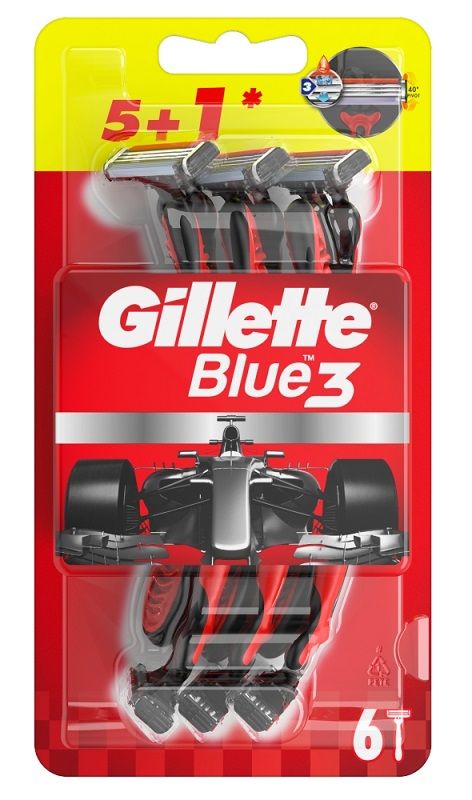 Procter & Gamble MASZYNKI JEDNOCZĘŚCIOWE BLUE3 WHITE & RED 5 SZT + 1 SZT GRATIS 362585