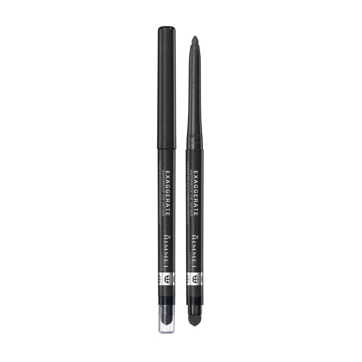 Rimmel Exaggerate Waterproof Eye Definer wodoodporna kredka do oczu 263 Black Sparkle 0,28g