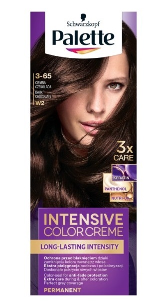 Фото - Фарба для волосся Schwarzkopf Palette Intensive Color Creme Farba do włosów w kremie 3-65 (W2) ciemna czekolada 