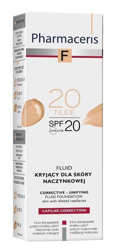 Zdjęcia - Kremy i toniki Pharmaceris F CAPILAR-CORRECTION Fluid Kryjący Dla Skóry Naczynkowej NUDE 