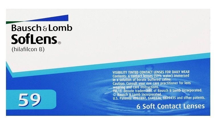 Bausch & Lomb SofLens 59 6 szt. Soczewki miesięczne (-0.75 dpt & BC 8.6)