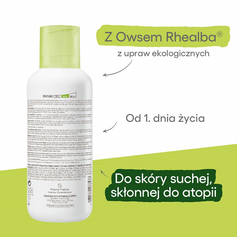 A-DERMA A-Derma Exomega Control krem emolient od 1 dnia życia 400ml Długi termin ważności! 7074307