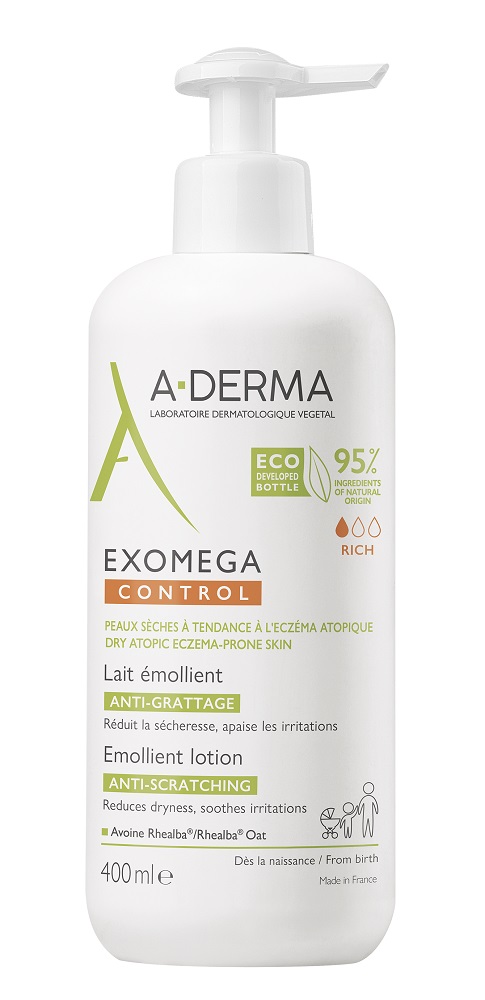 A-Derma PIERRE FABRE Exomega Control mleczko emolient przeciw drapaniu 400 ml