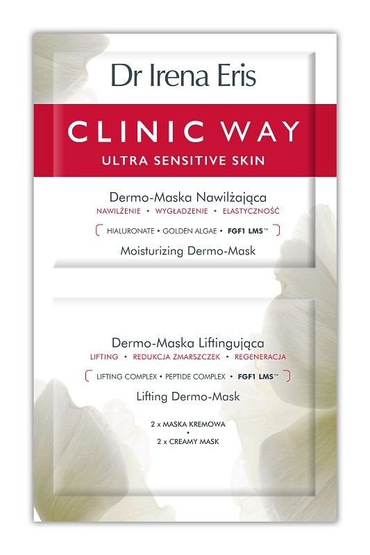 Dr Irena Eris CLINIC WAY ULTRA SENSITIVE SKIN Dermo-maska nawilżająca 2 x 6 ml 7076218