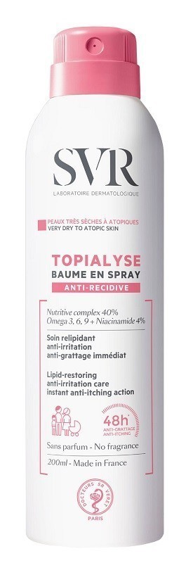SVR Laboratoire Topialyse Balsam nawilżający do ciała w sprayu 200 ml